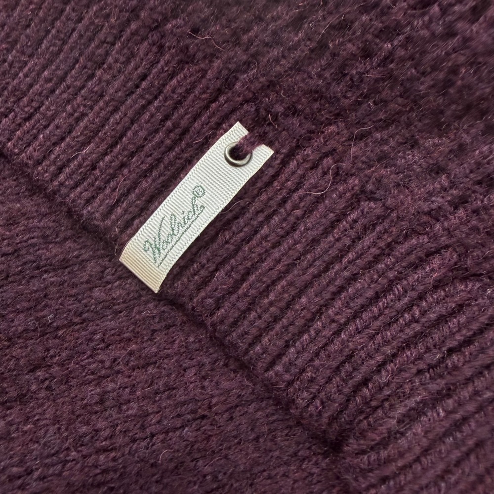 Woolrich Wool Turtleneck Tunic Sweater Women XXL Burgundy Long Sleeve Raglan - Picture 4 of 12
